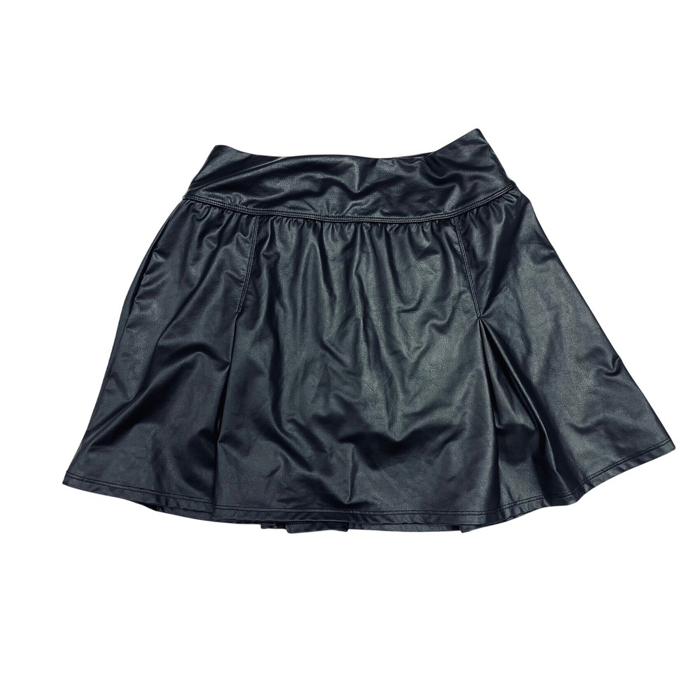 OFFLINE by Aerie Skort XS Black‎ Real Luxe Faux Leather Streetwear Dark Angel
